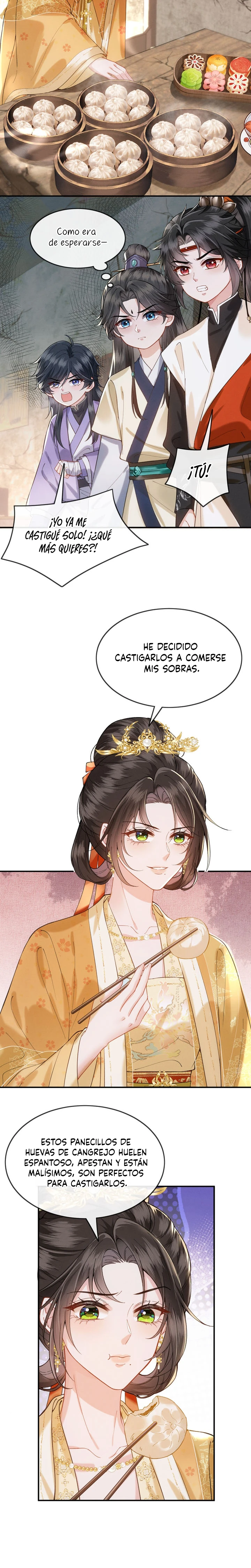 Después de entrar en una novela, me consintieron Cinco pequeños Villanos capítulo 3, página 6