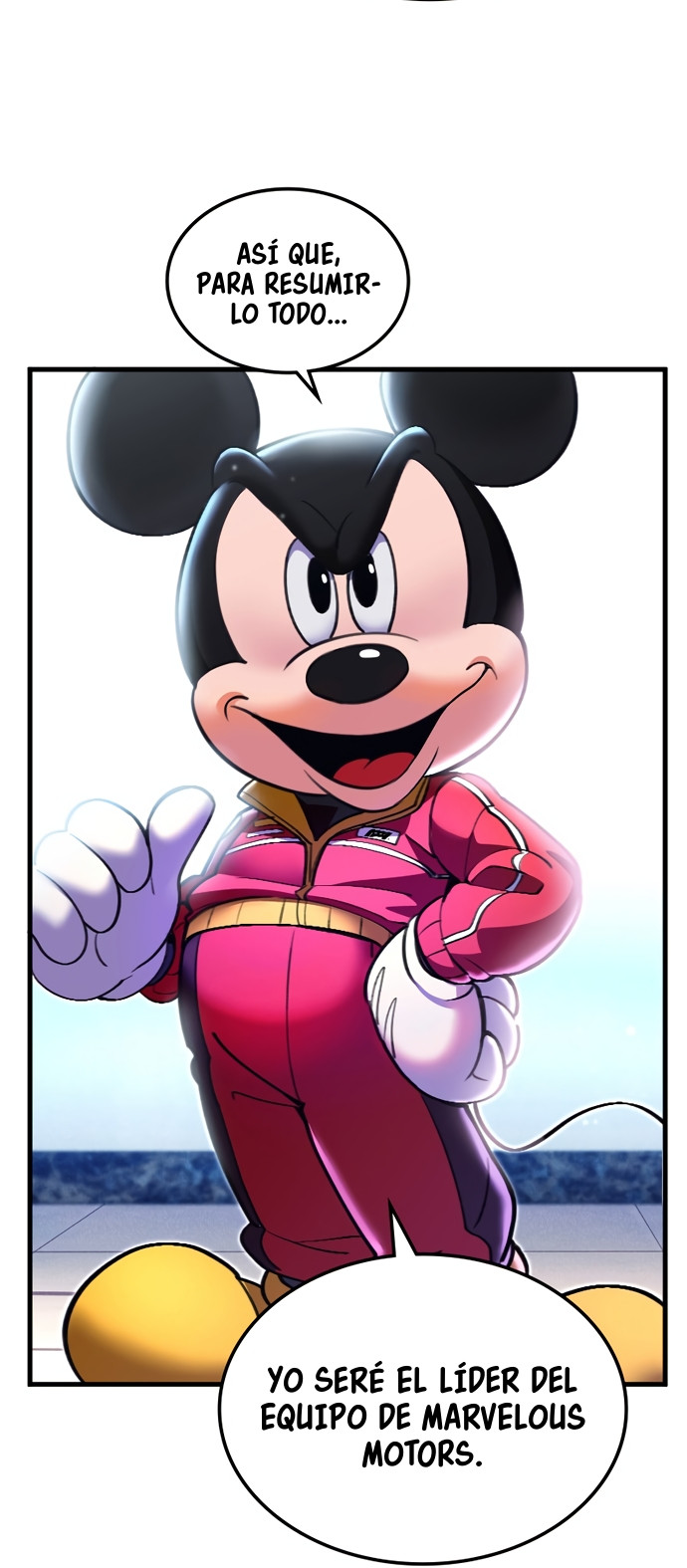 Mickey x F1: ¡Corriendo hacia la cima! capítulo 1, página 102