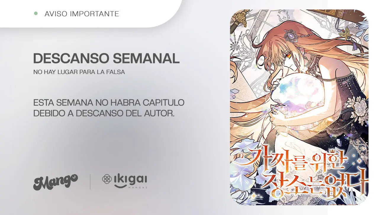 No Hay Lugar Para la Falsa capítulo 107.1, página 1