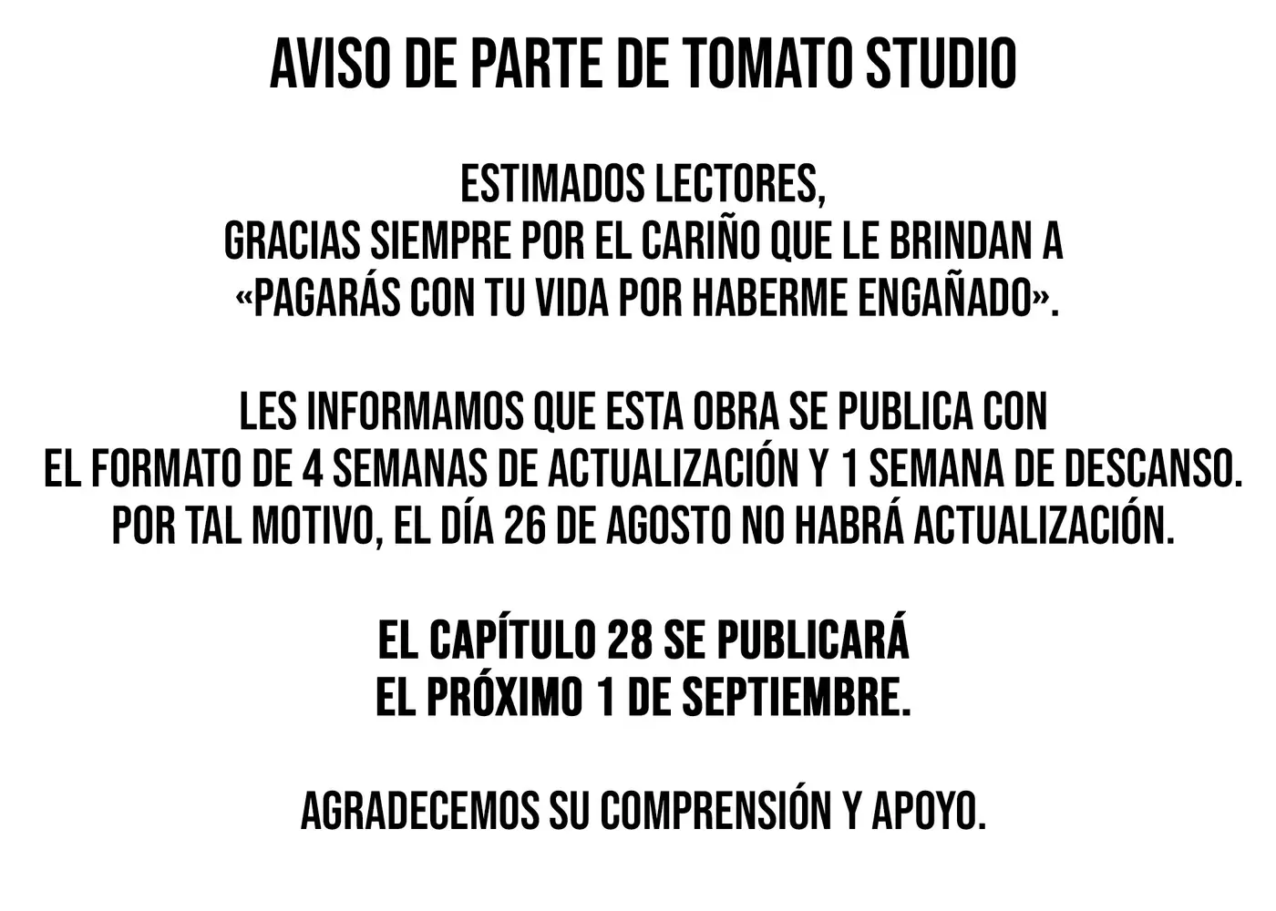 Pagarás con tu vida por haberme engañado capítulo 27.5, página 1