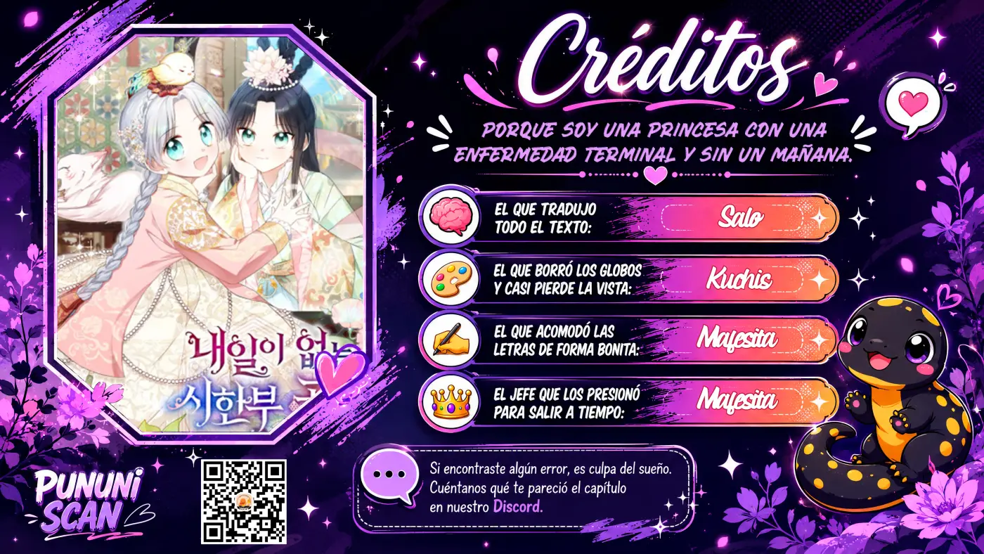 Porque soy una princesa con una enfermedad terminal y sin un mañana. capítulo 12, página 1