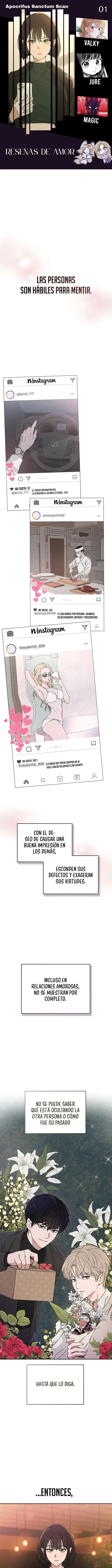 Reseña del amor capítulo 1, página 2