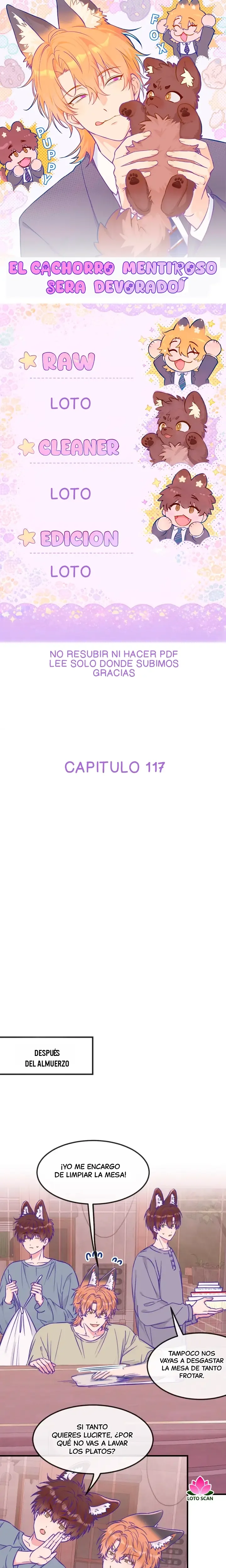 El cachorro mentiroso sera devorado capítulo 117, página 1