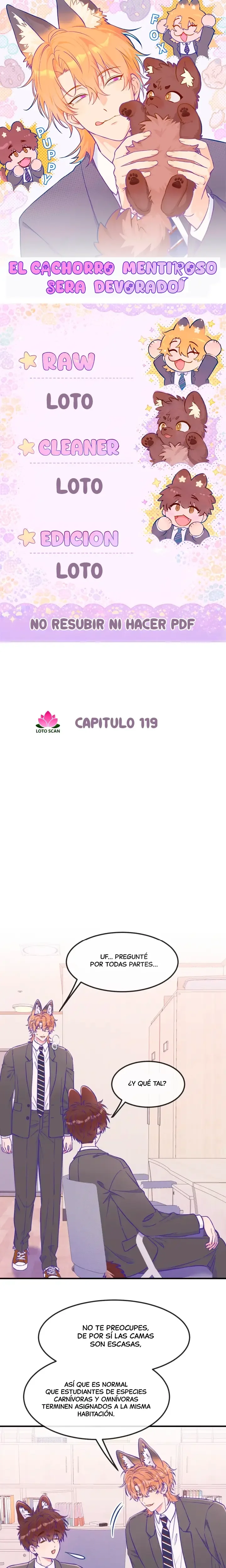 El cachorro mentiroso sera devorado capítulo 119, página 1