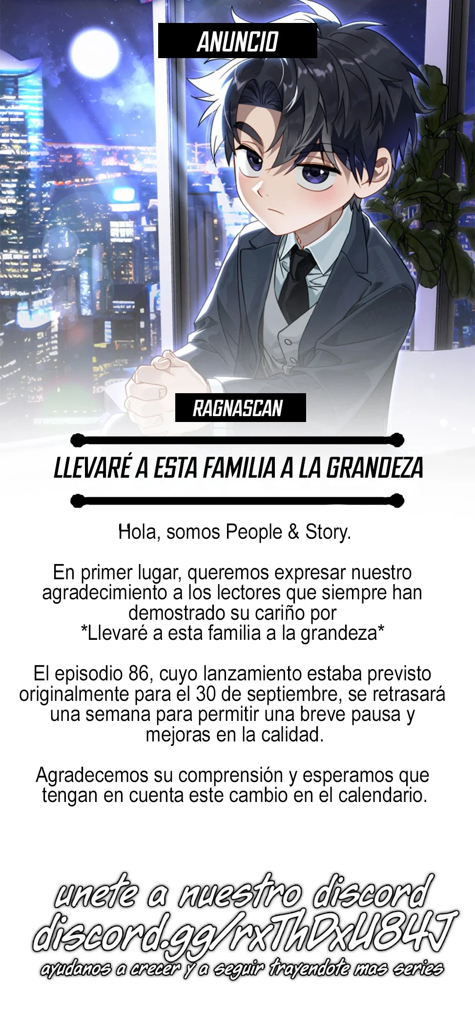 Llevaré a esta familia a la grandeza capítulo 85.5, página 1