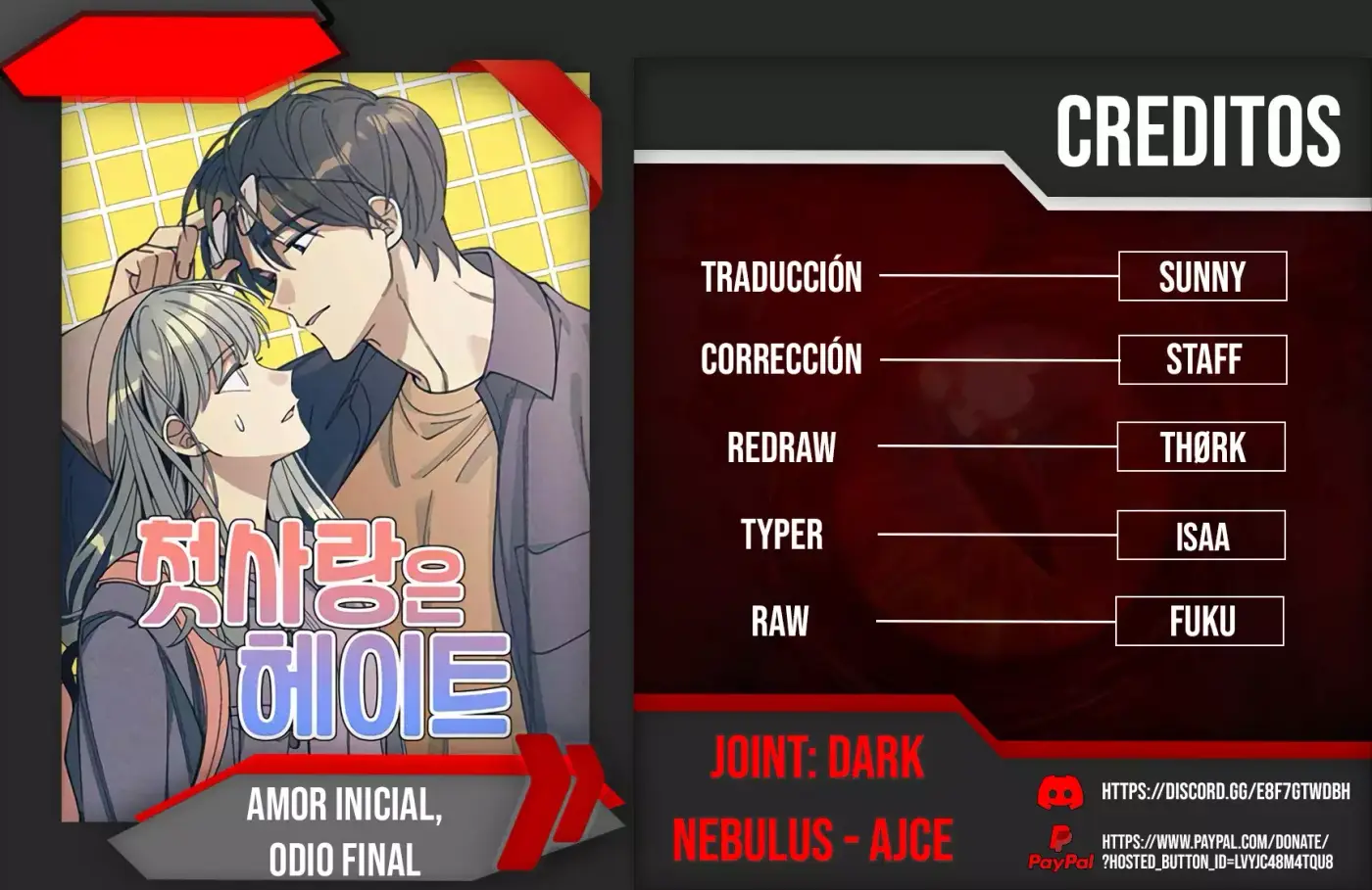 Amor inicial, Odio final capítulo 43, página 1