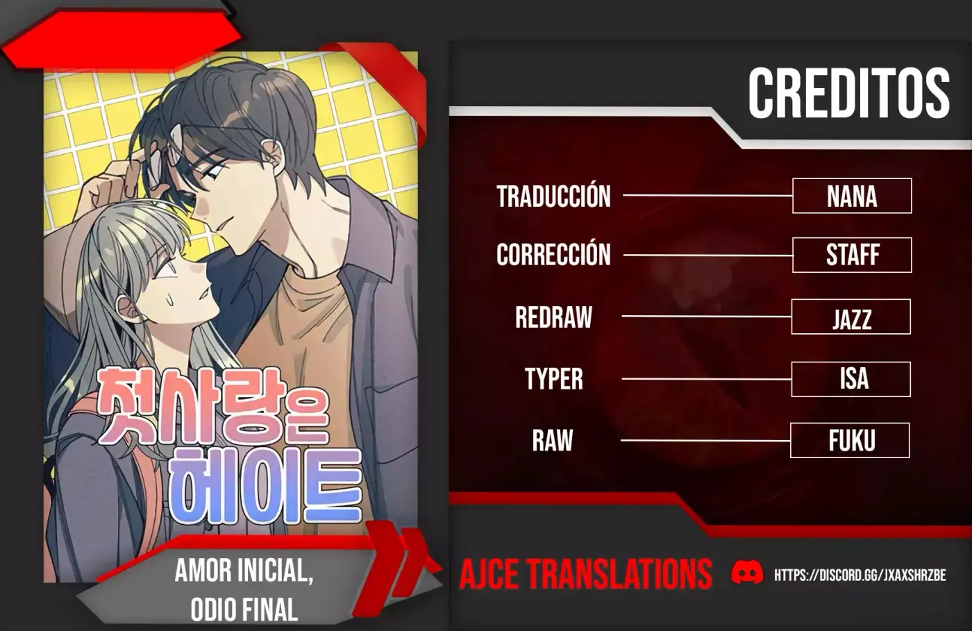 Amor inicial, Odio final capítulo 46, página 1
