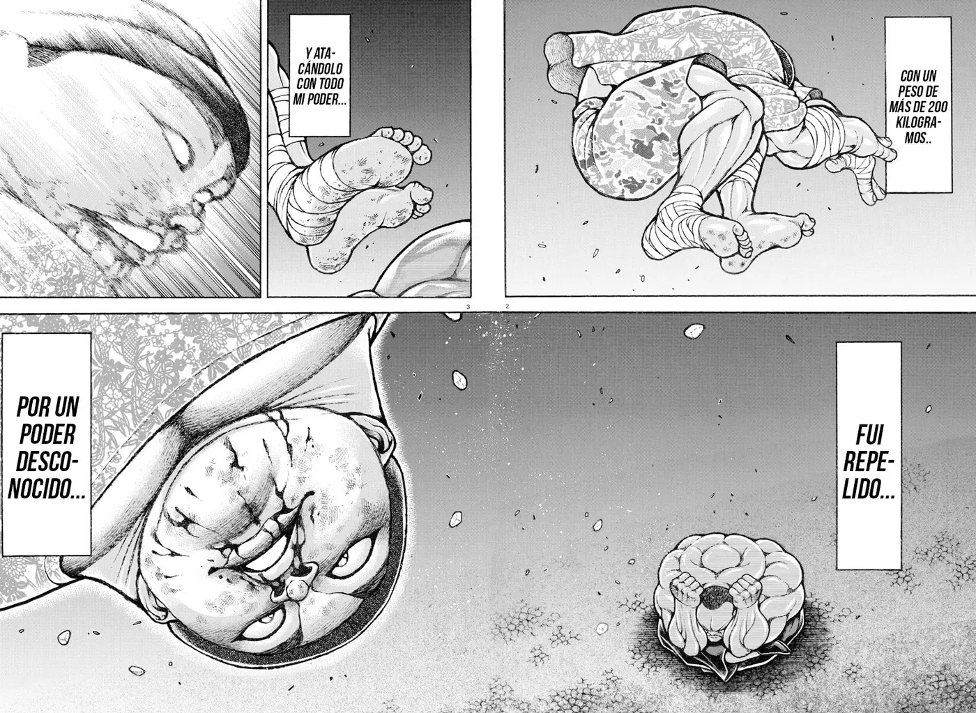Baki Dou capítulo 142, página 3