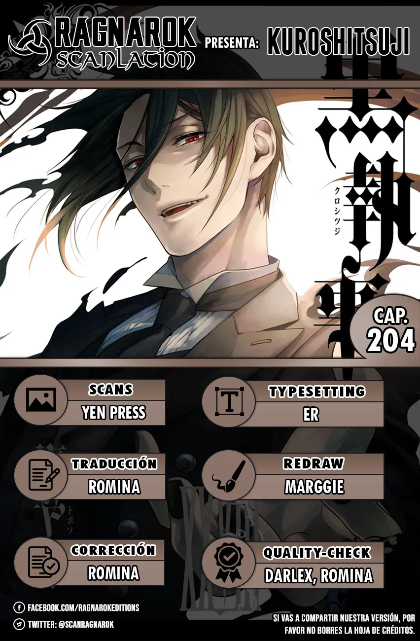Black Butler capítulo 204, página 1
