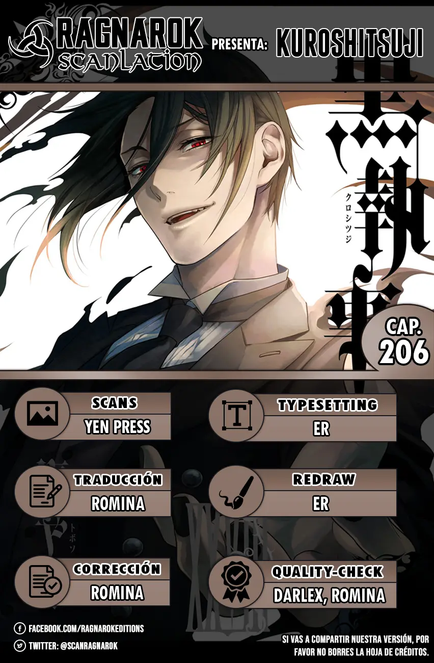 Black Butler capítulo 206, página 1