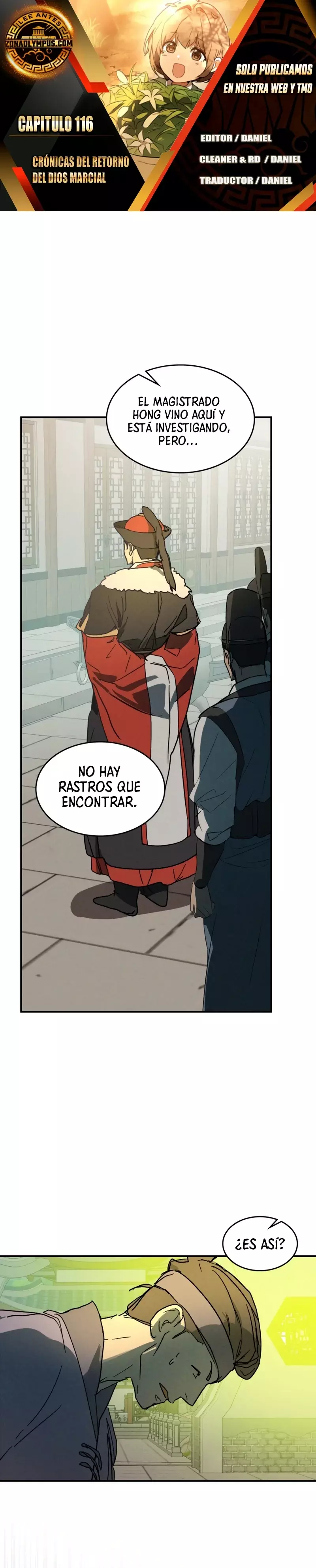 Crónicas del Regreso del Dios marcial capítulo 116, página 1