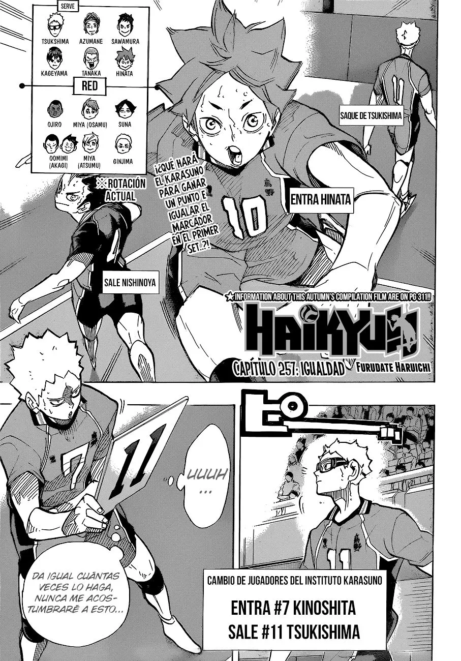 Haikyu!! capítulo 257, página 2
