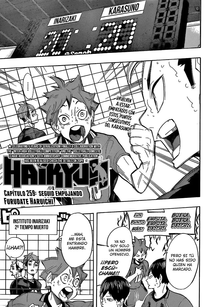 Haikyu!! capítulo 259, página 2