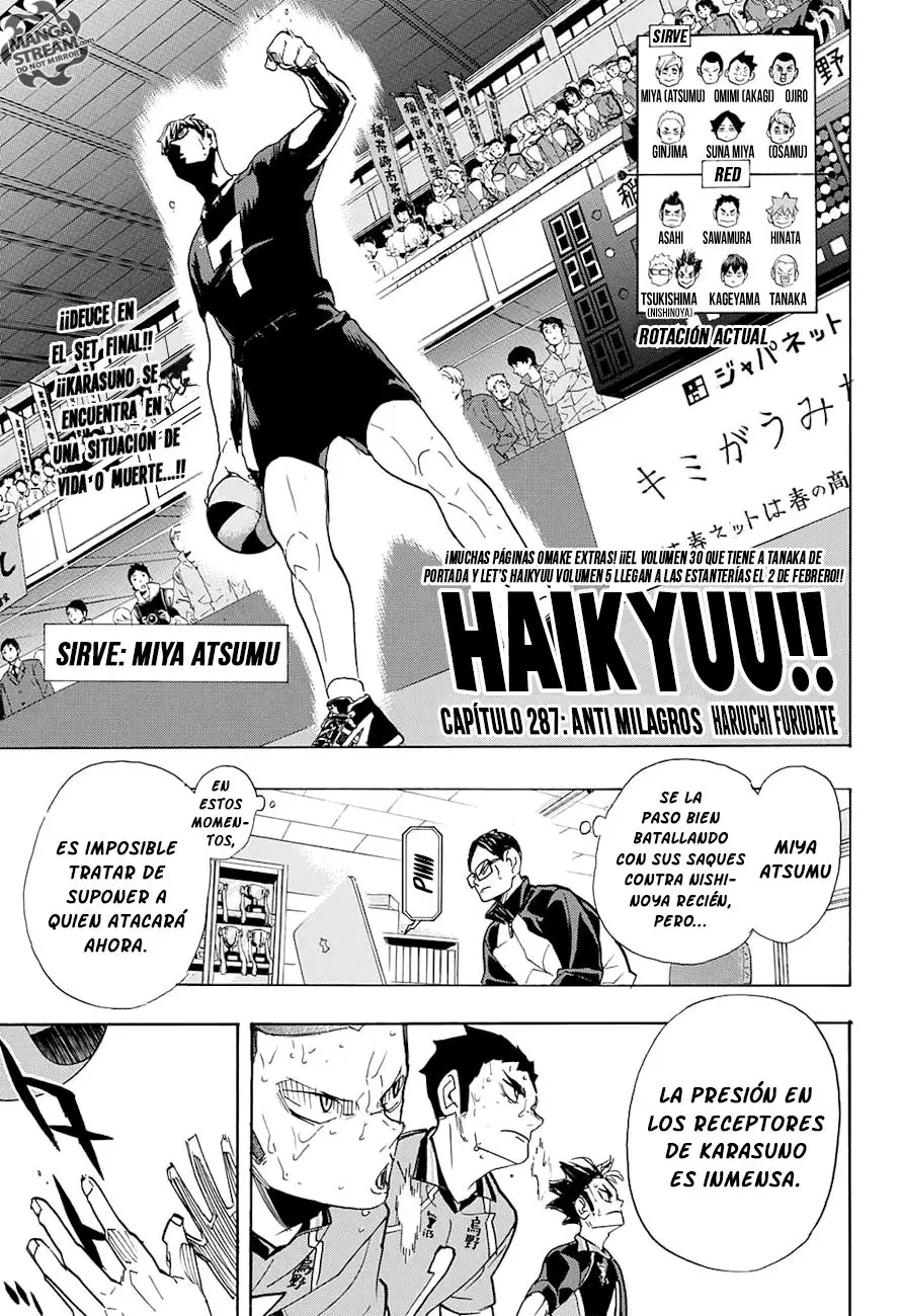 Haikyu!! capítulo 287, página 2