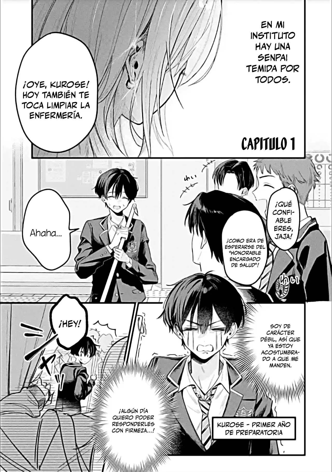 Haimiya-senpai es Aterradora pero Linda capítulo 1, página 1