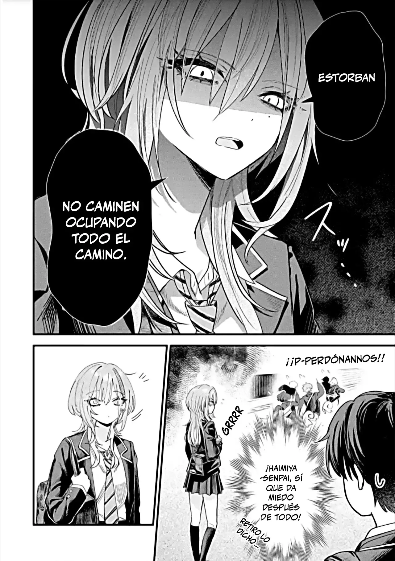 Haimiya-senpai es Aterradora pero Linda capítulo 2, página 2