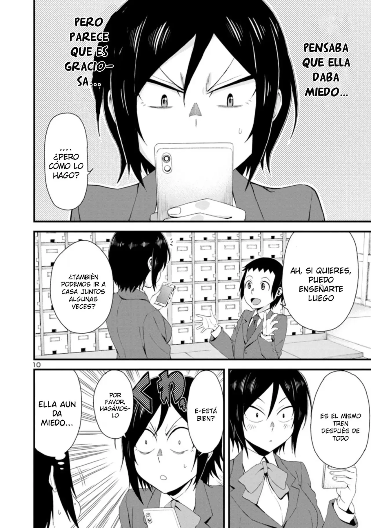 Hitomi-chan es Timida con los Extraños capítulo 1, página 10