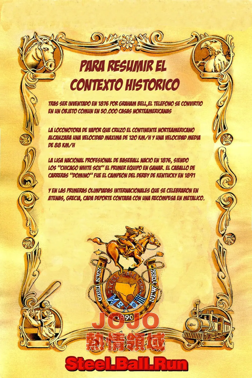 JoJo’s Bizarre Adventure – Parte 7: Steel Ball Run capítulo 1, página 2