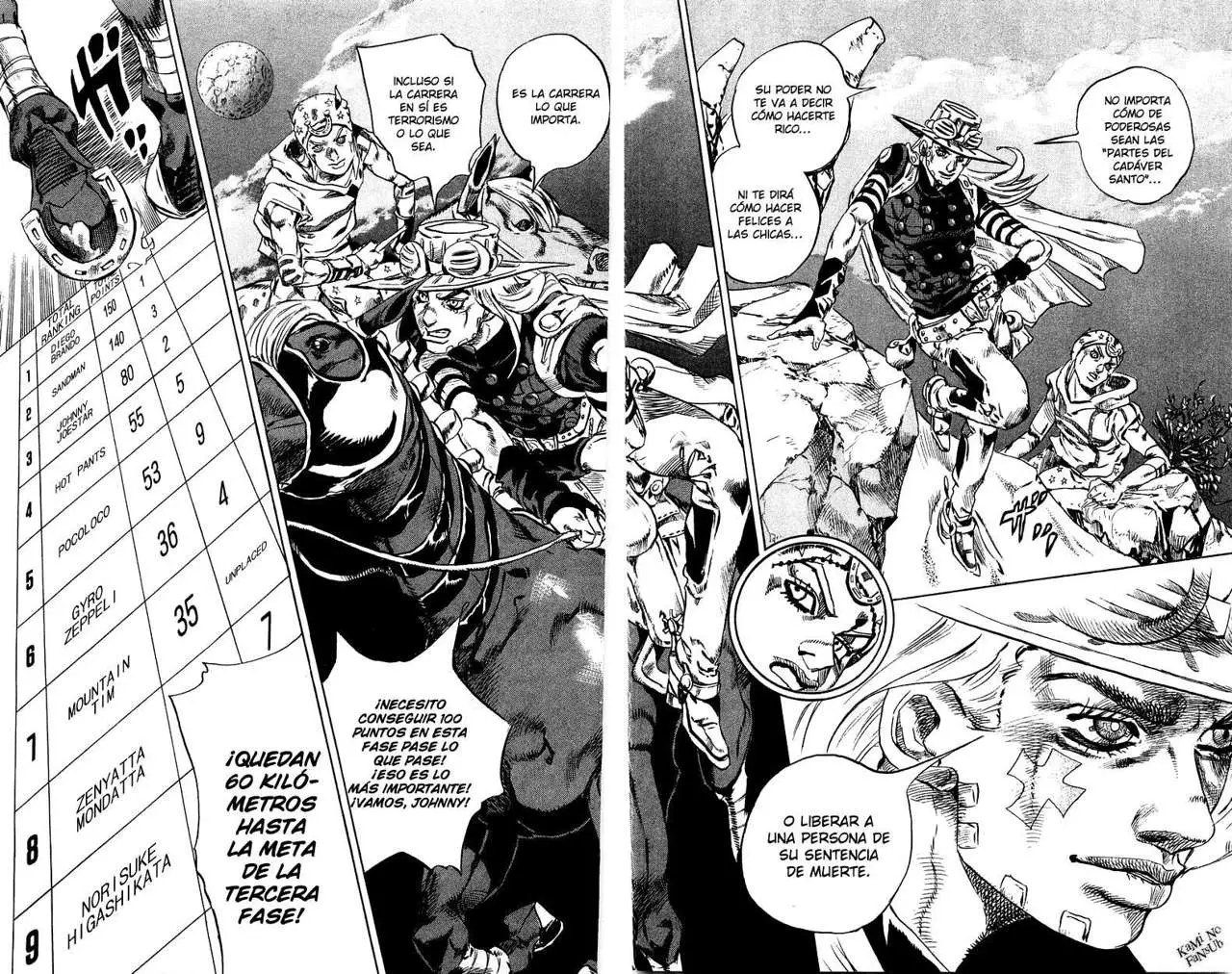 JoJo’s Bizarre Adventure – Parte 7: Steel Ball Run capítulo 31, página 56