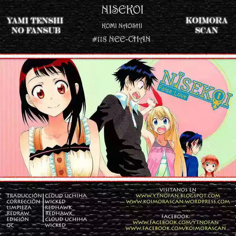 Nisekoi capítulo 118, página 1
