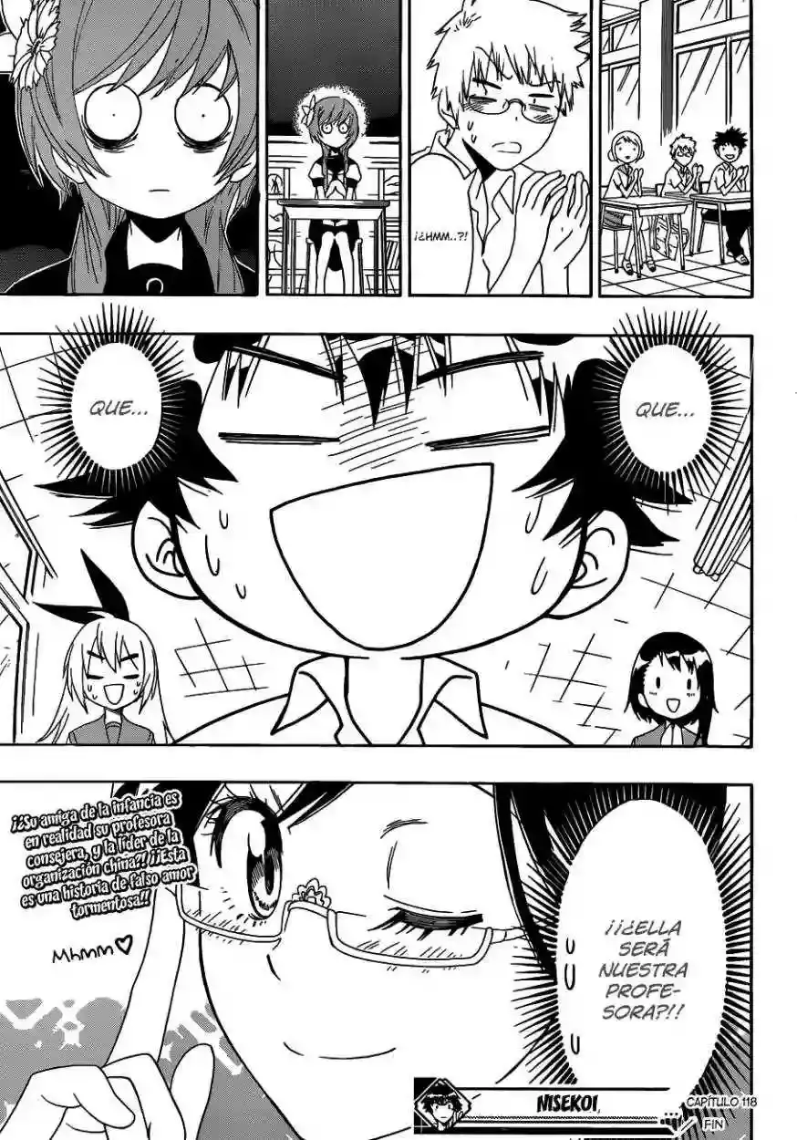 Nisekoi capítulo 118, página 22