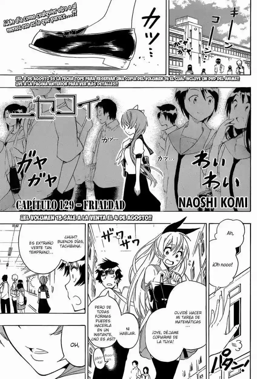 Nisekoi capítulo 129, página 4