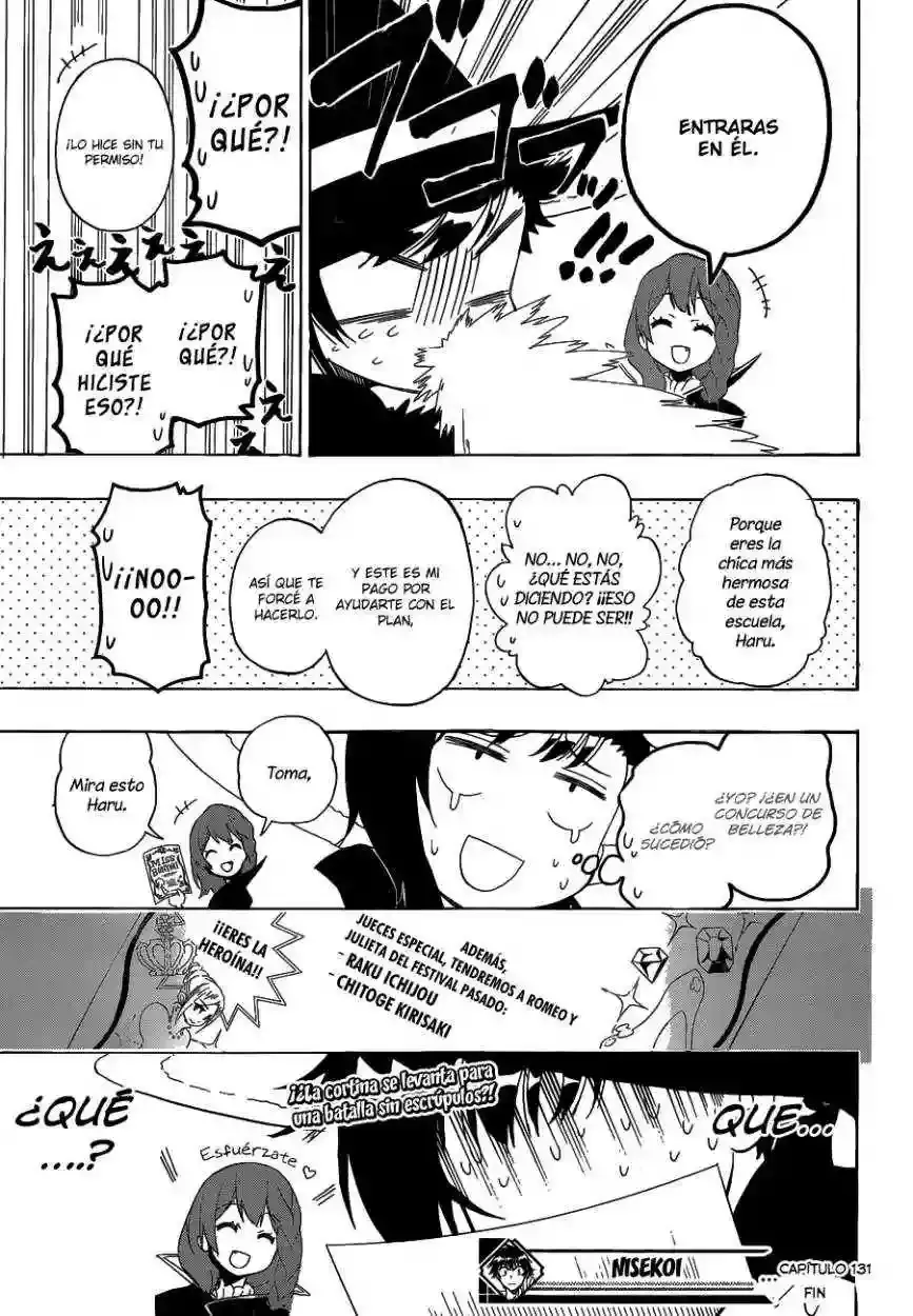 Nisekoi capítulo 131, página 20