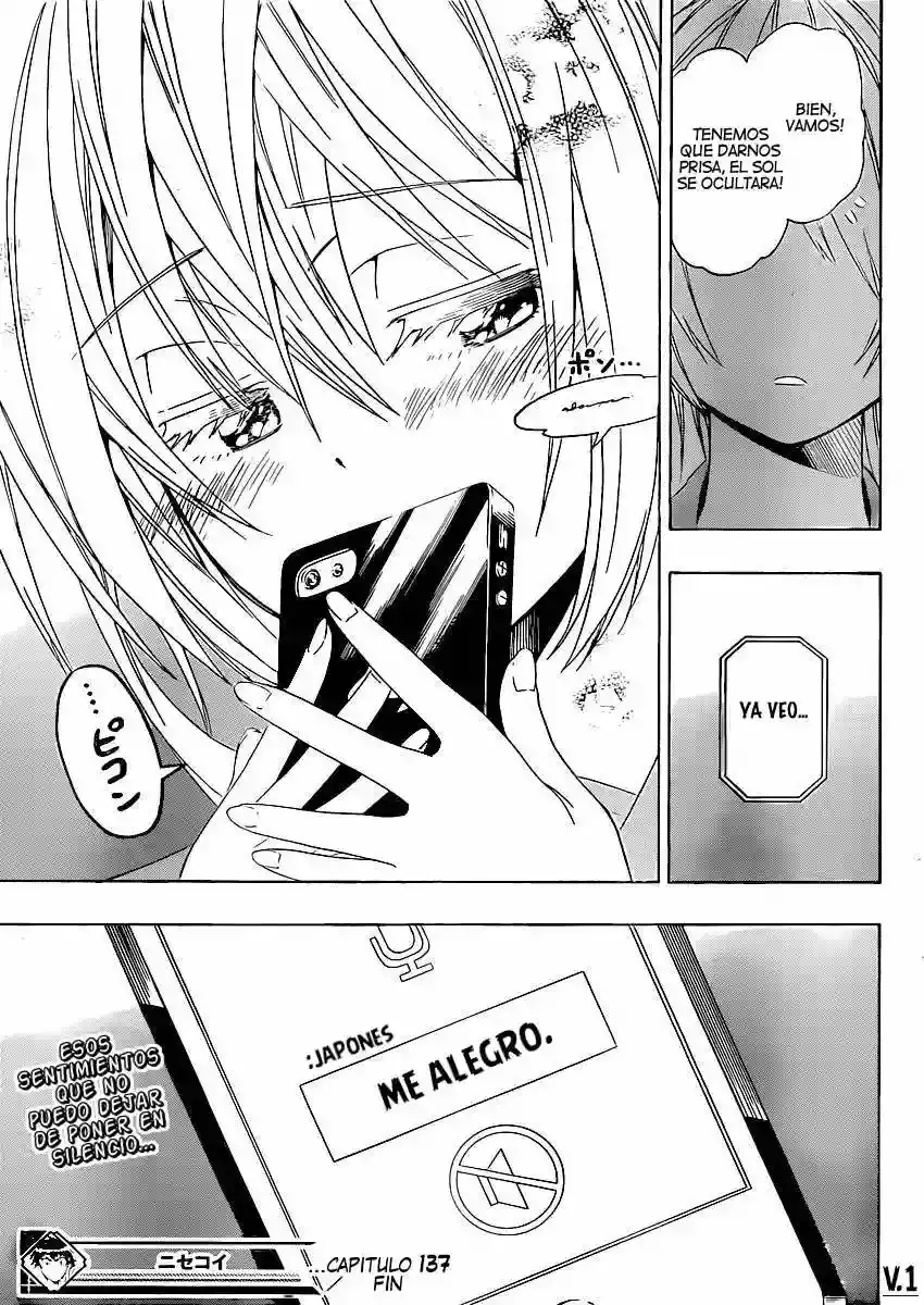 Nisekoi capítulo 137, página 19