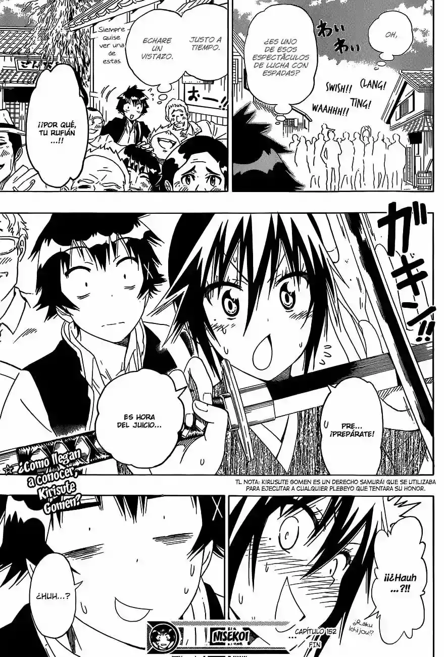 Nisekoi capítulo 152, página 22