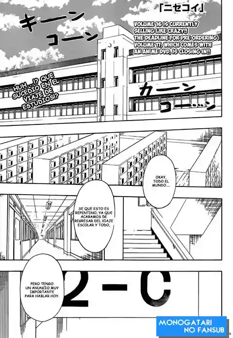 Nisekoi capítulo 157, página 2