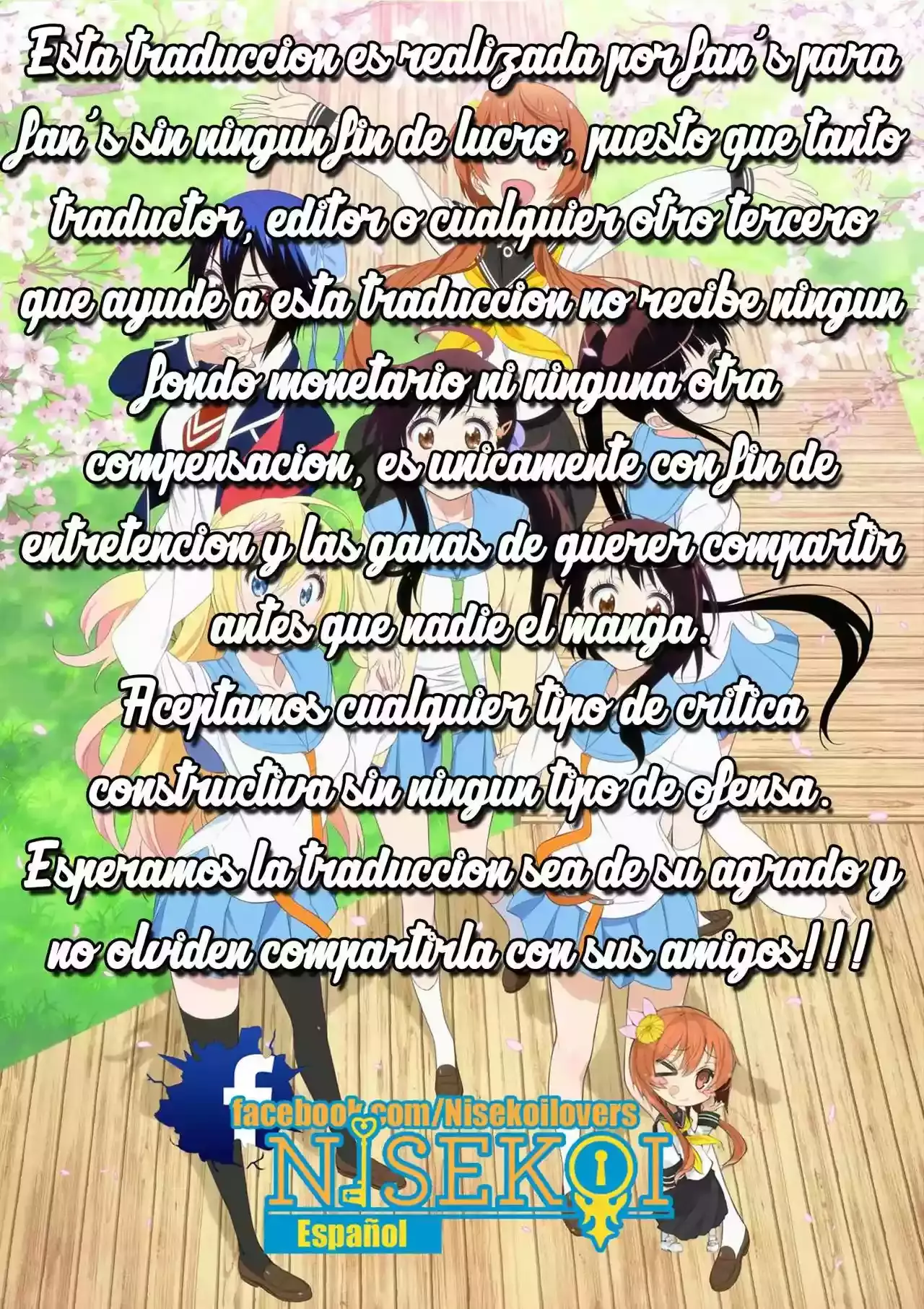 Nisekoi capítulo 164, página 19