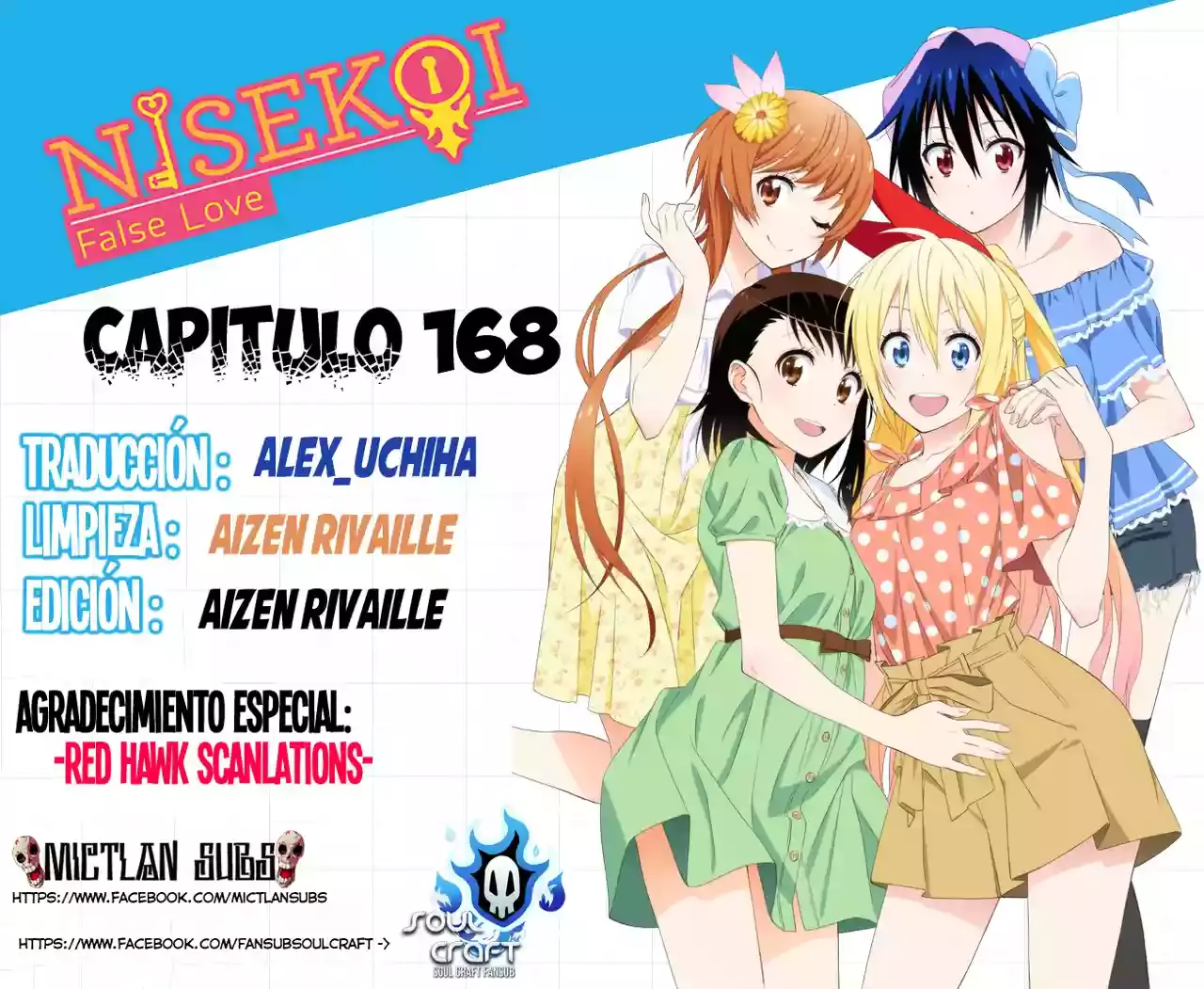 Nisekoi capítulo 168, página 1