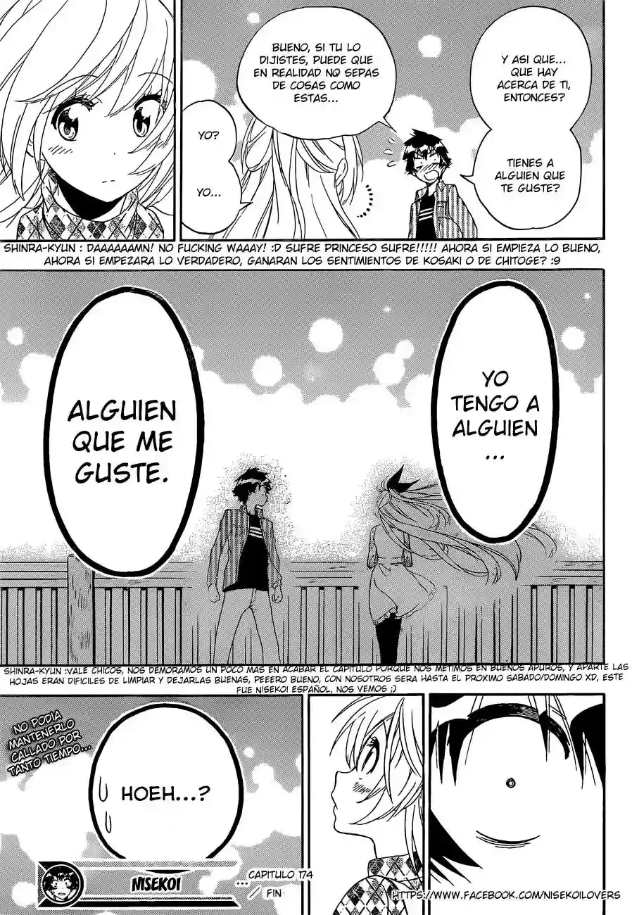 Nisekoi capítulo 174, página 20