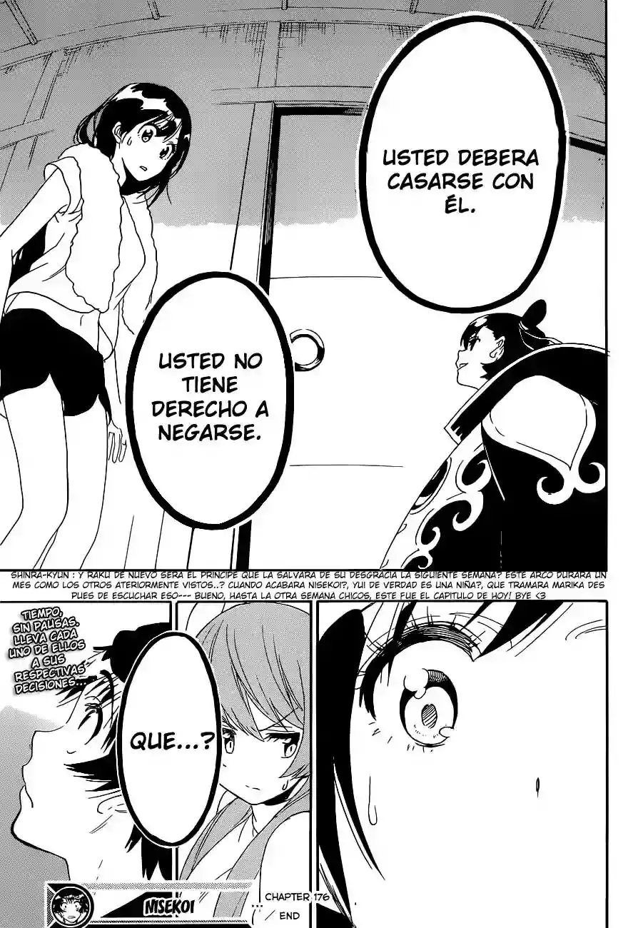 Nisekoi capítulo 176, página 20