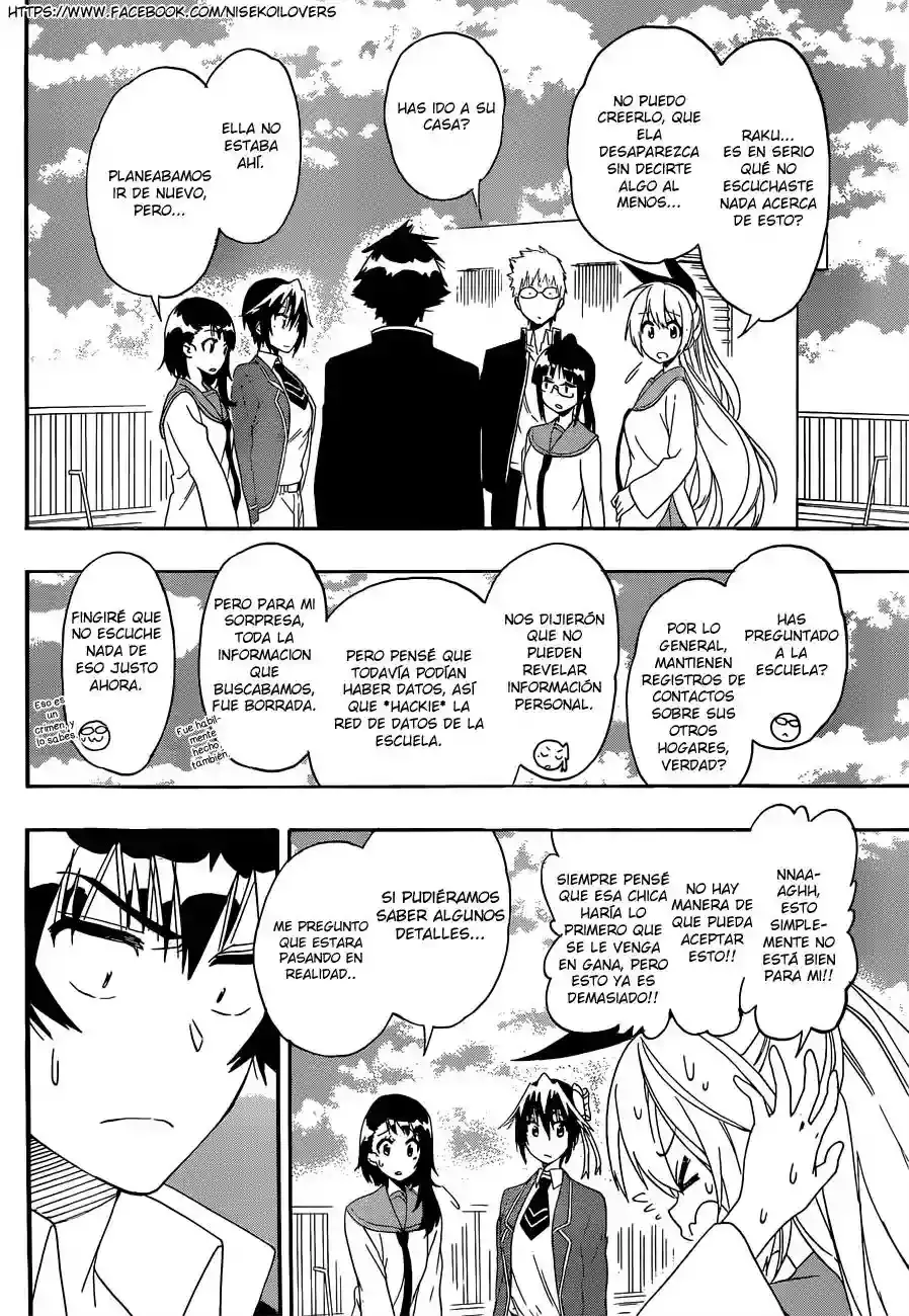 Nisekoi capítulo 181, página 16