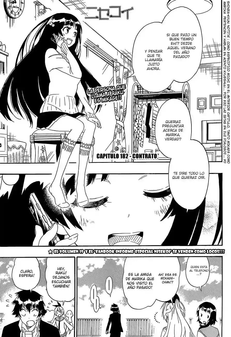 Nisekoi capítulo 182, página 2