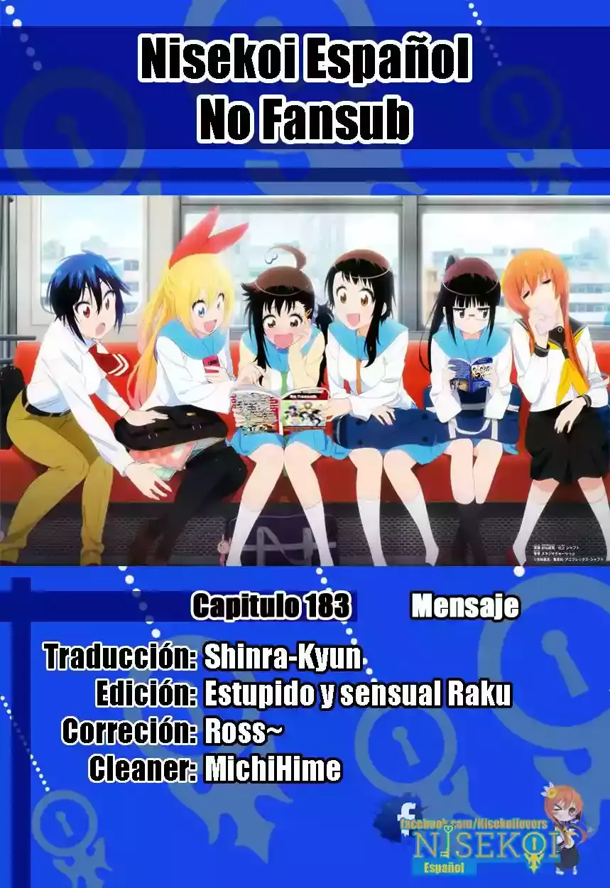 Nisekoi capítulo 183, página 1