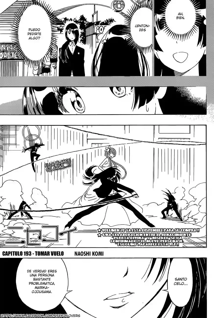 Nisekoi capítulo 193, página 2
