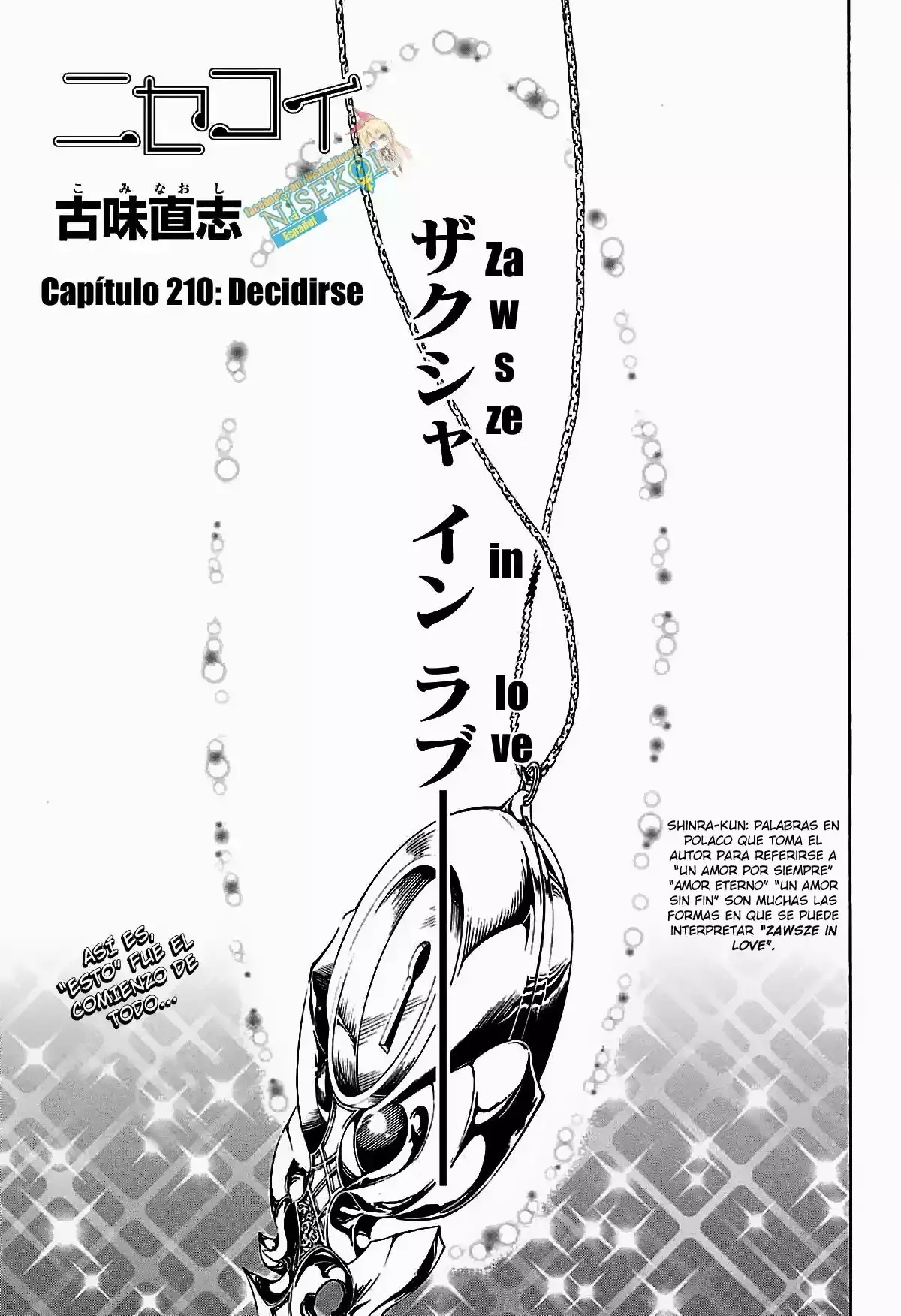 Nisekoi capítulo 210, página 2