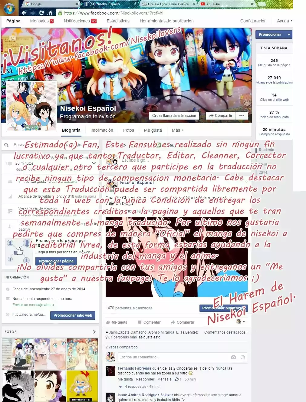 Nisekoi capítulo 219, página 21