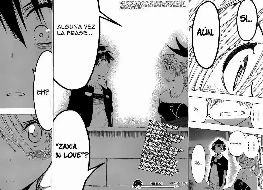 Nisekoi capítulo 28, página 19