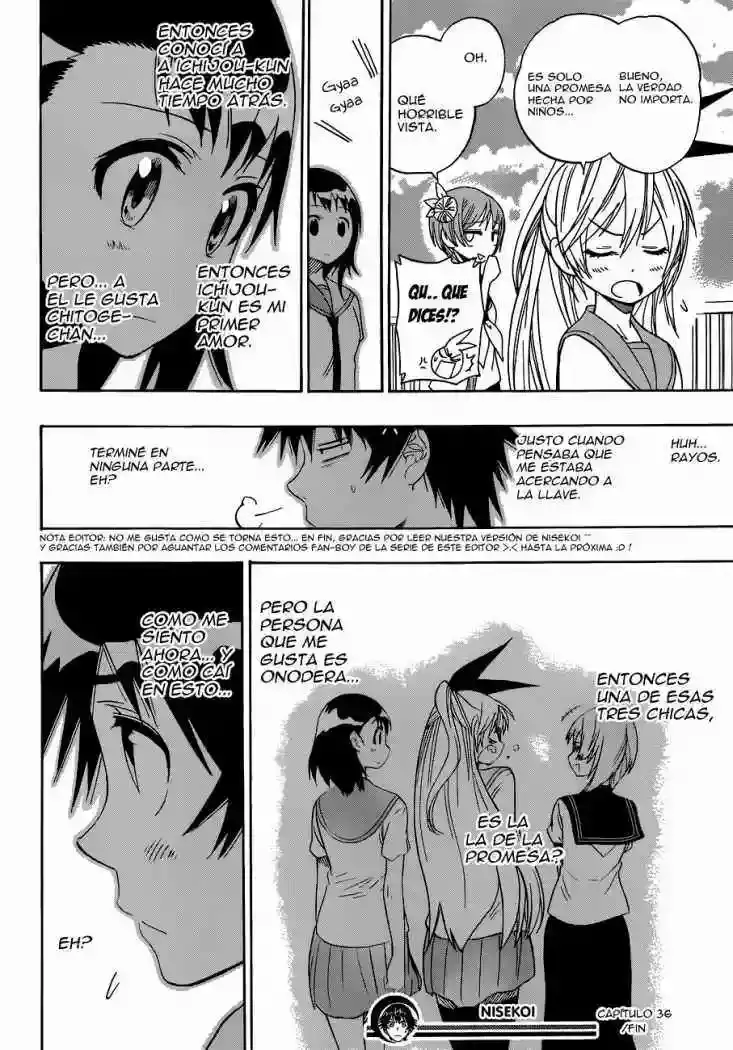 Nisekoi capítulo 36, página 19