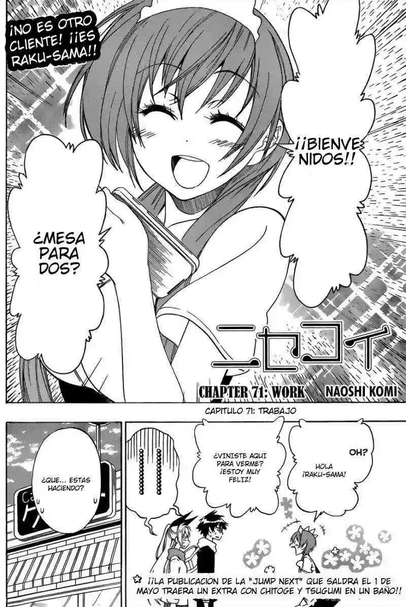 Nisekoi capítulo 71, página 4