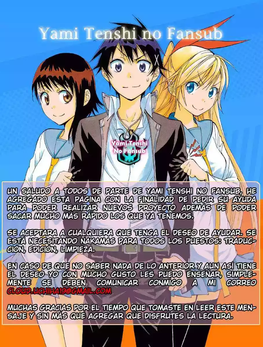 Nisekoi capítulo 72, página 1