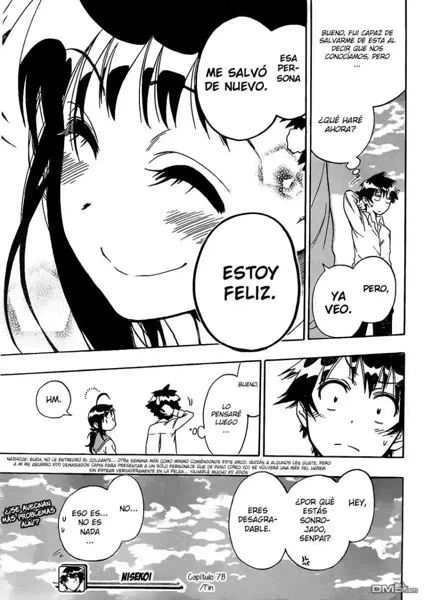 Nisekoi capítulo 78, página 20