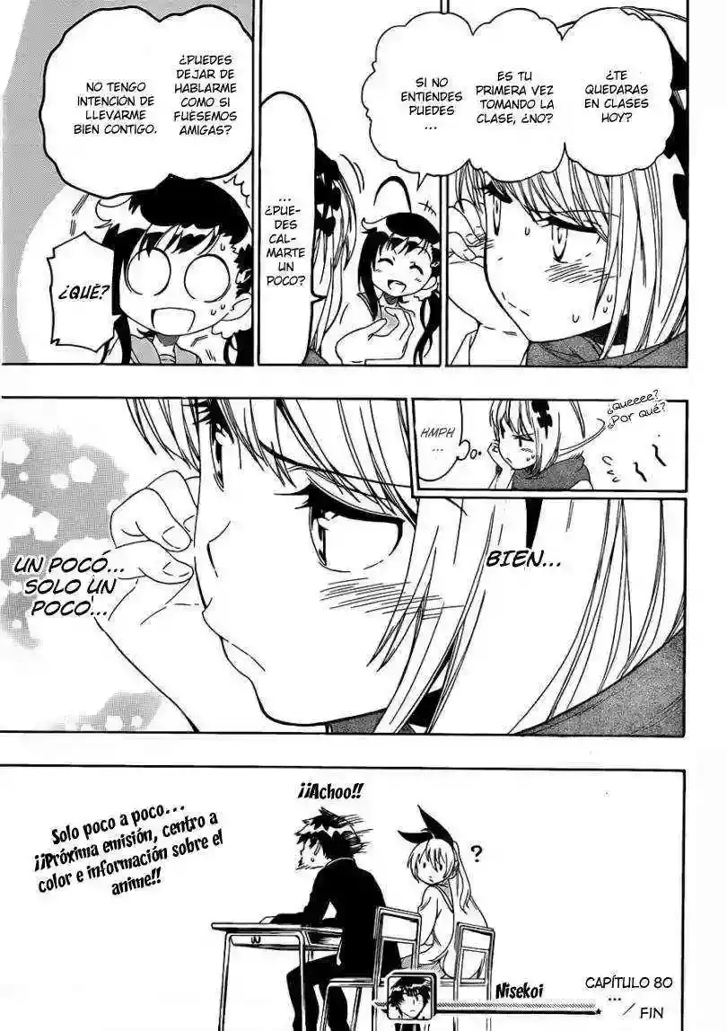 Nisekoi capítulo 80, página 21
