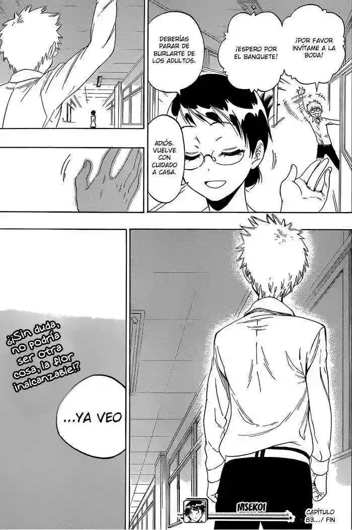 Nisekoi capítulo 83, página 20