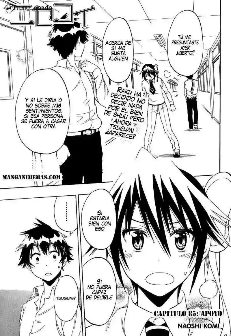 Nisekoi capítulo 85, página 1
