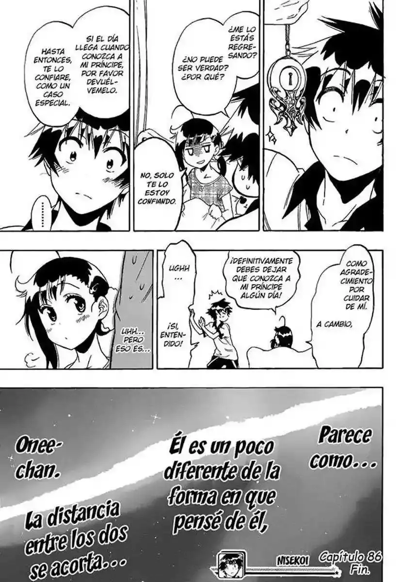 Nisekoi capítulo 86, página 21