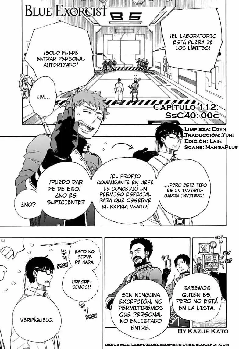Ao no Exorcist capítulo 112, página 3